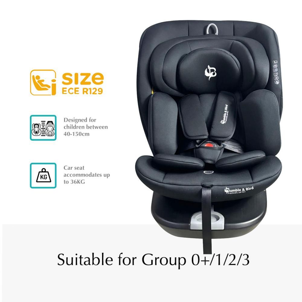 Bumble & Bird - All In One Isofix Car Seat - Black