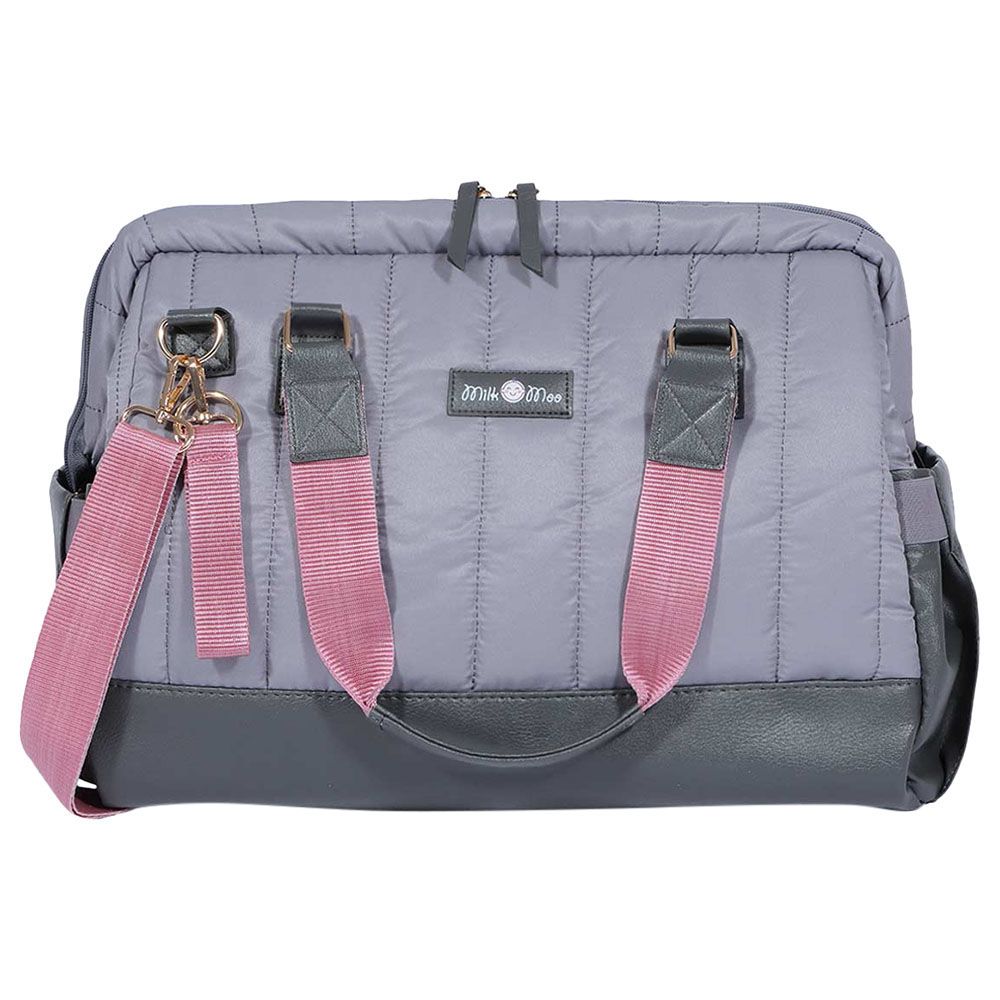 Milk&Moo - Quilted Diaper Bag - Dark Gray