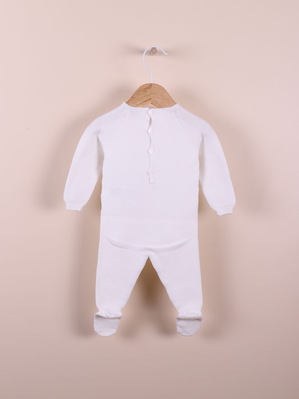 Wedoble - Organic Cotton Knitted Onesie - Pearl