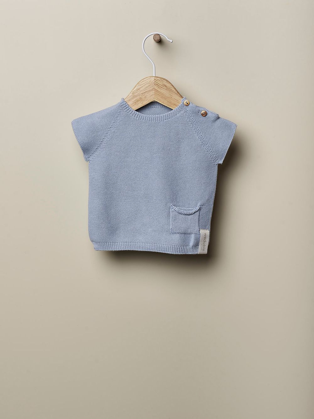 Wedoble - Organic Cotton Knitted Sweater - Soft Blue