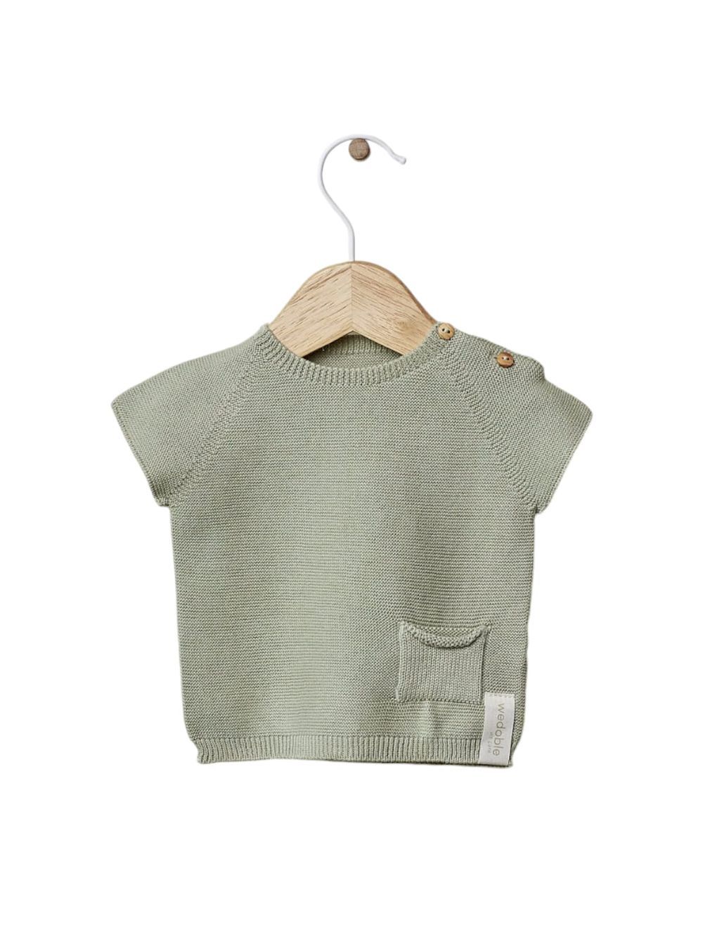 Wedoble - Organic Cotton Knitted Sweater - Dry Green