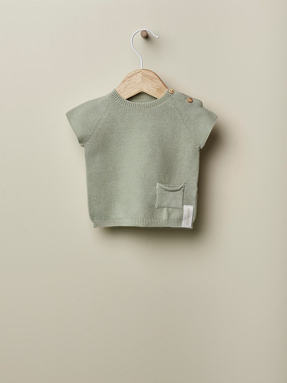 Wedoble - Organic Cotton Knitted Sweater - Dry Green