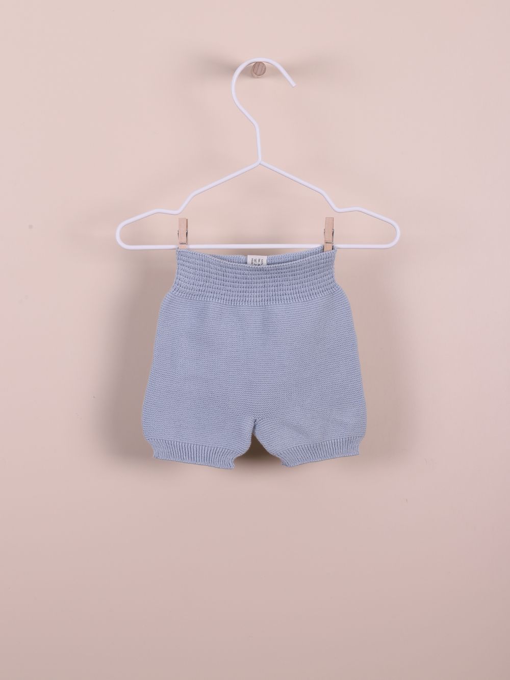 Wedoble - Organic Cotton Knitted Shorts - Soft Blue