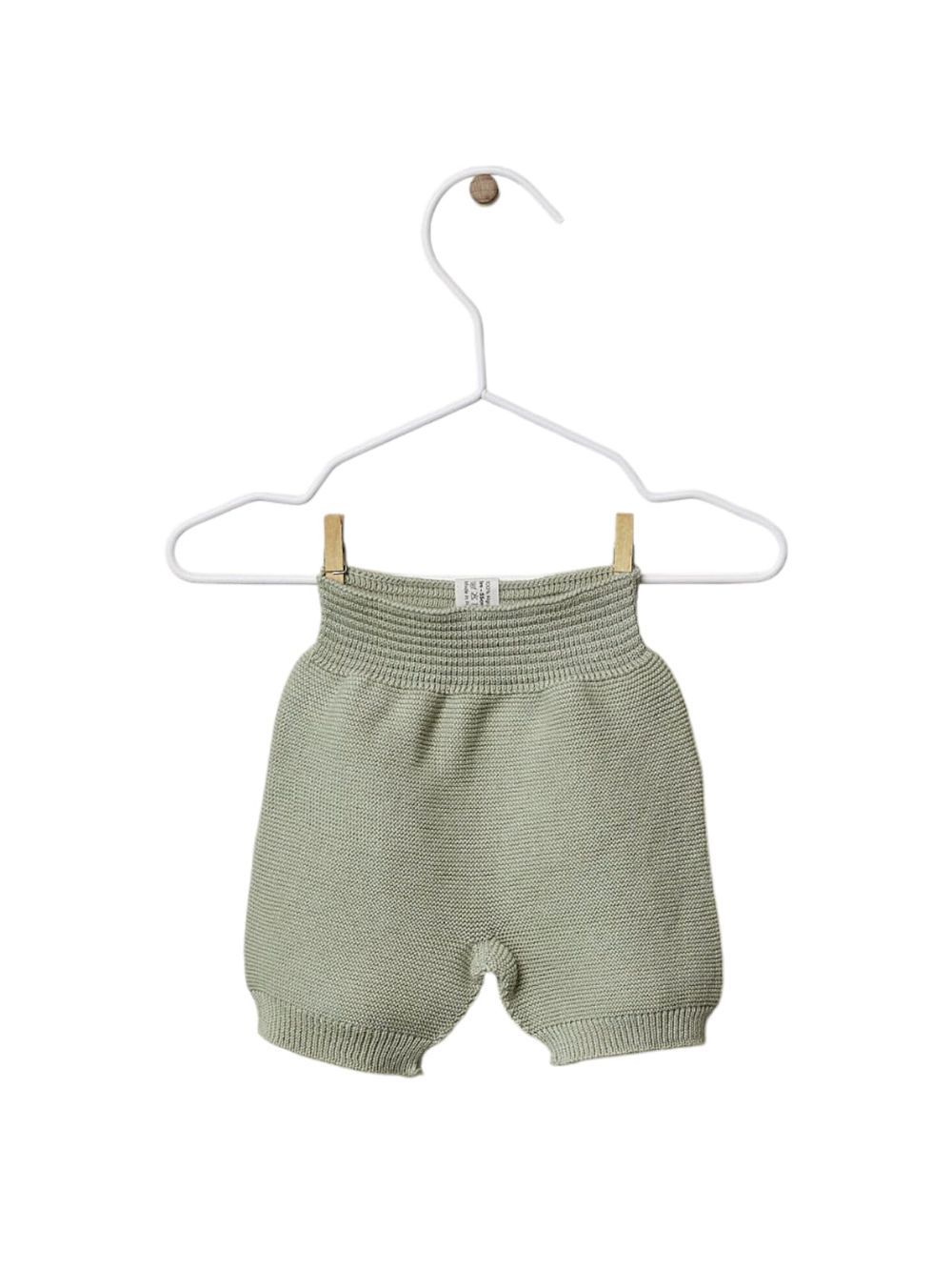 Wedoble - Organic Cotton Knitted Shorts - Dry Green