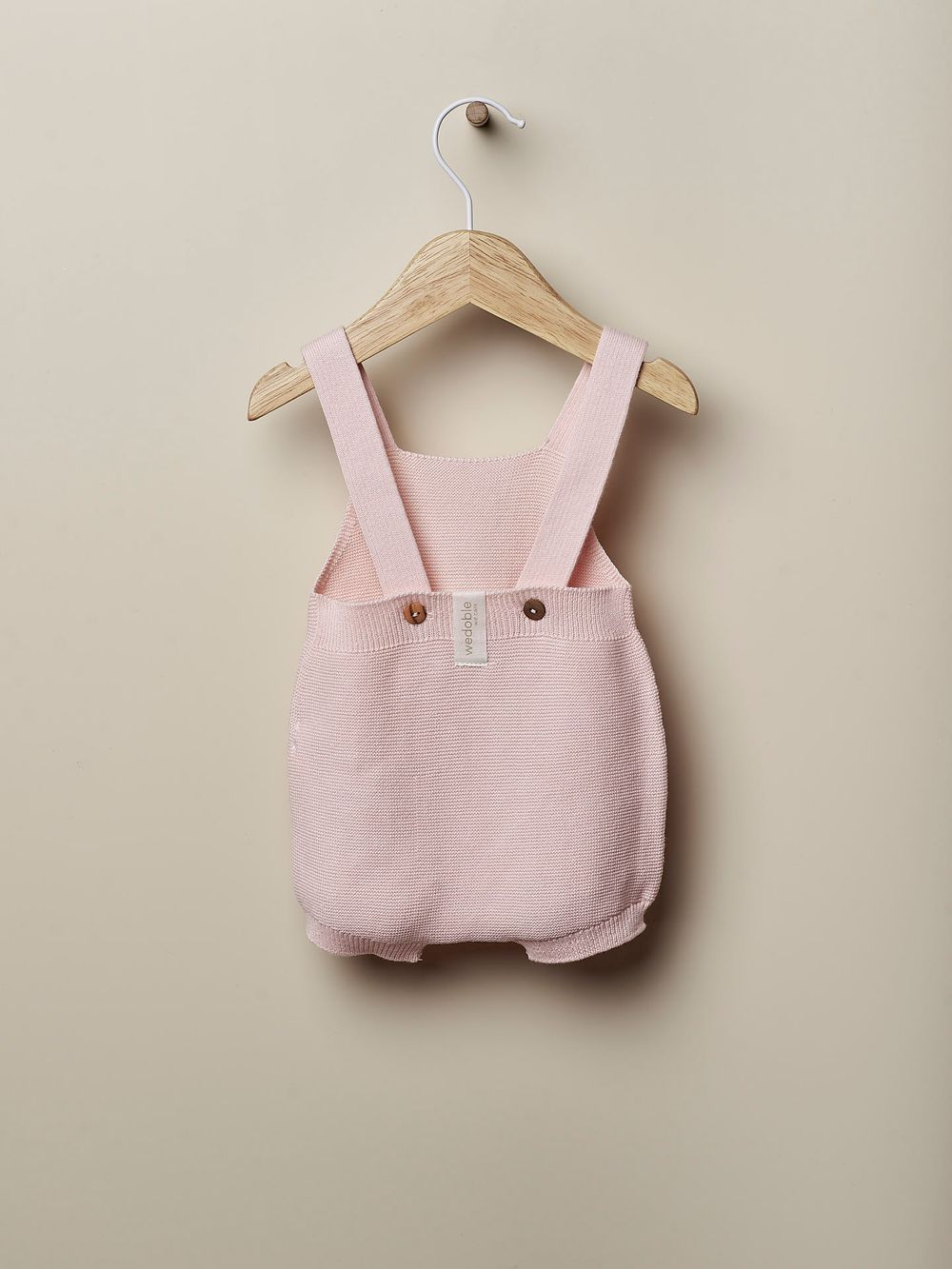 Wedoble - Organic Cotton - Knitted Shoulder Straps Shortie - Soft Pink