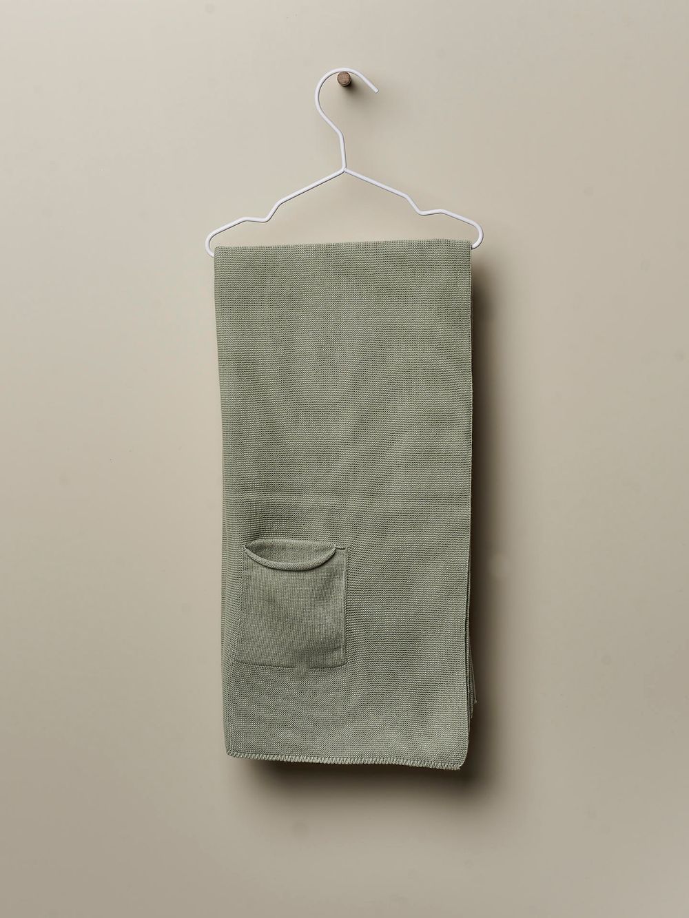 Wedoble - Organic Cotton Knitted Baby Blanket - Dry Green