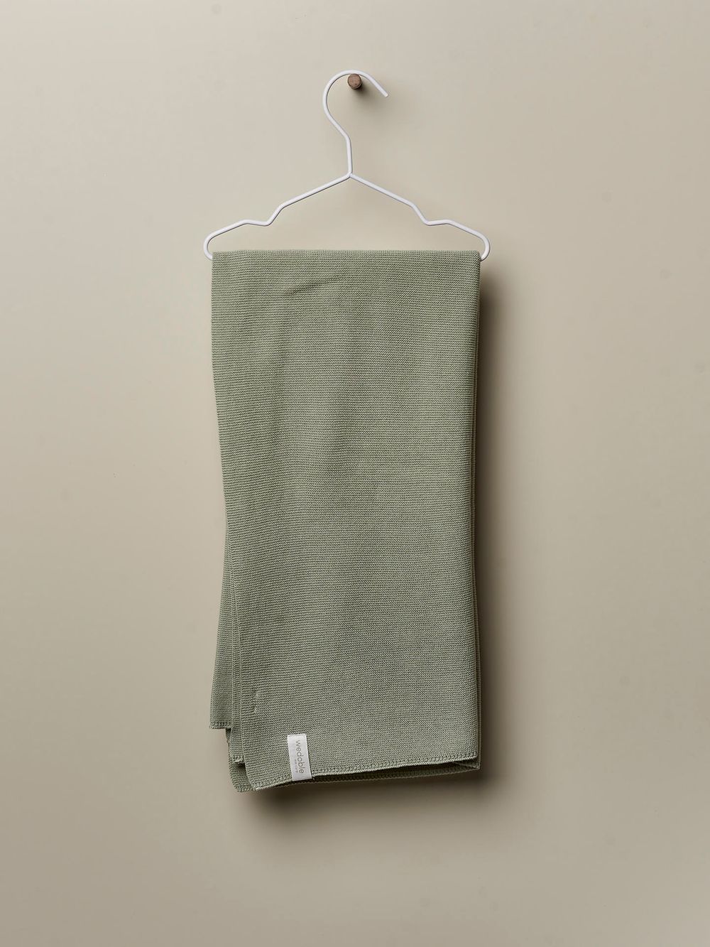 Wedoble - Organic Cotton Knitted Baby Blanket - Dry Green