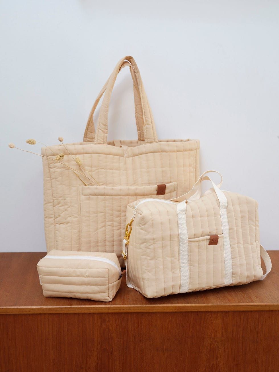 Fabelab - Quilted Gym Bag - Small - Wheat