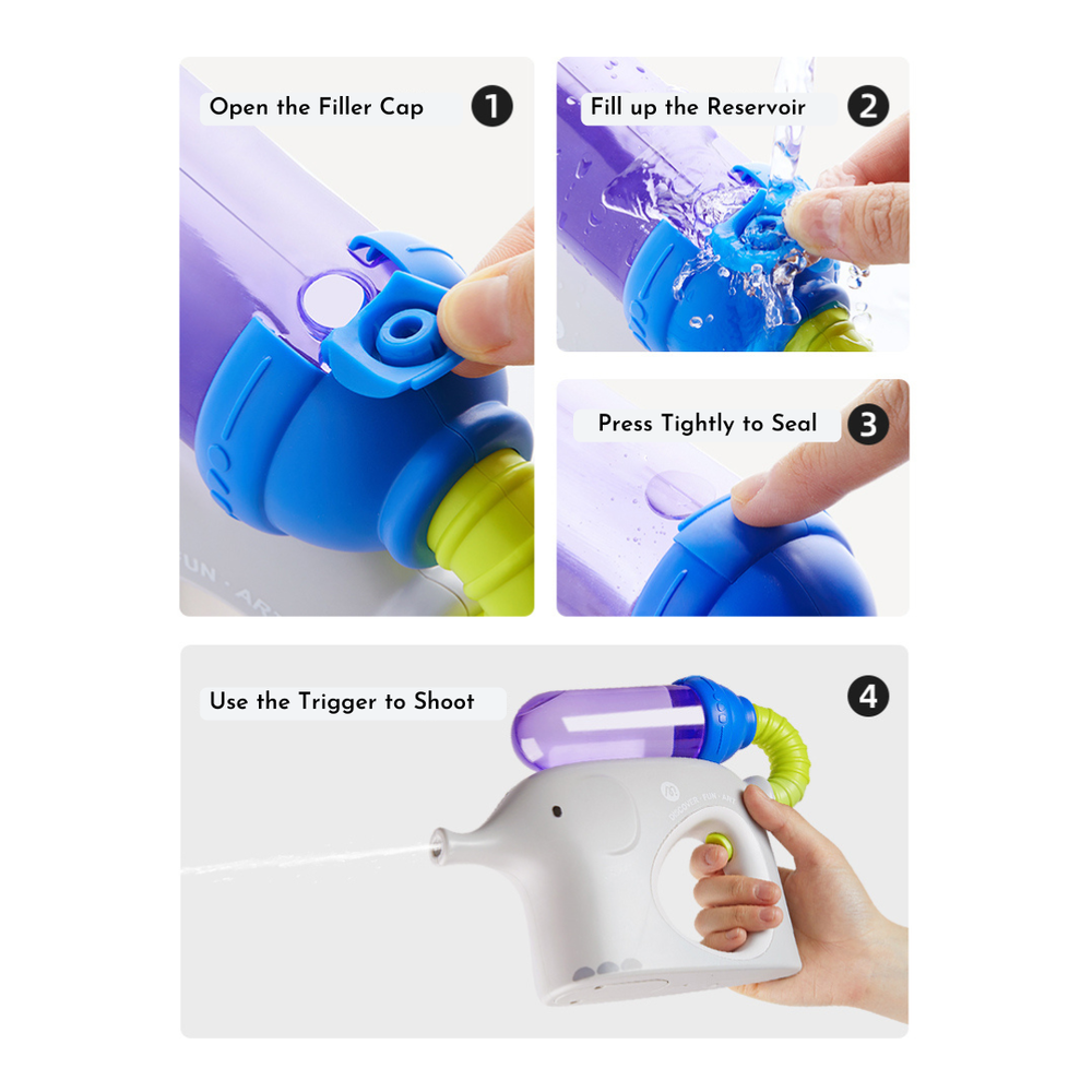 Mideer - Squirt Elephant Water Gun - Bubble Blue