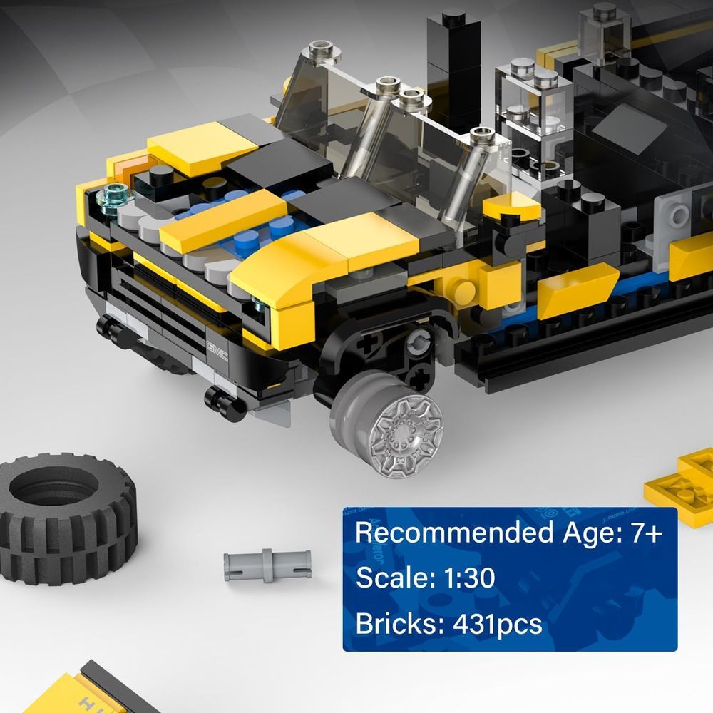 Rastar - GMC Hummer EV Bricks Building Kit - Yellow - 431pcs