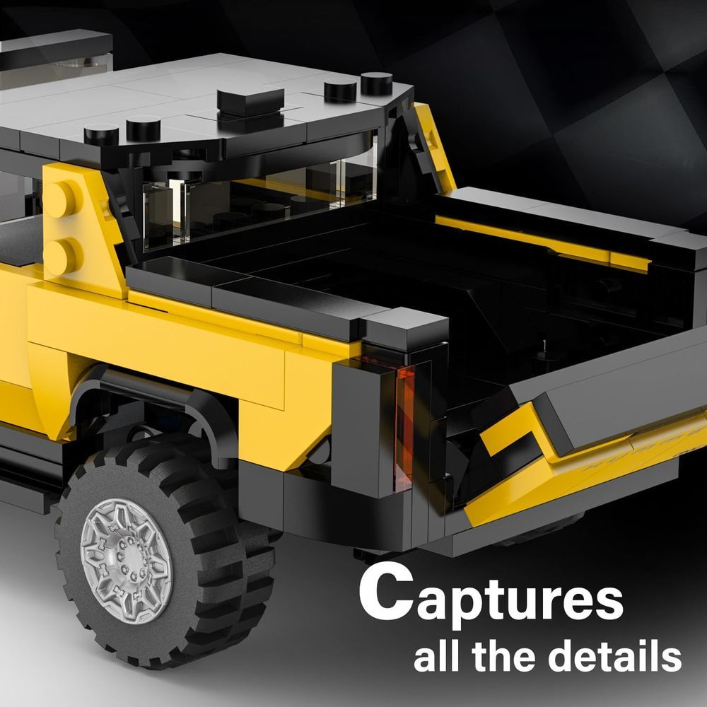 Rastar - GMC Hummer EV Bricks Building Kit - Yellow - 431pcs