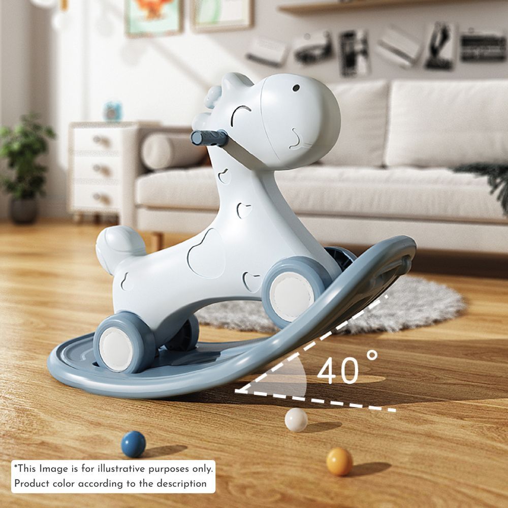 Lovely Baby - 2-In-1 Rocking Horse - Blue/White