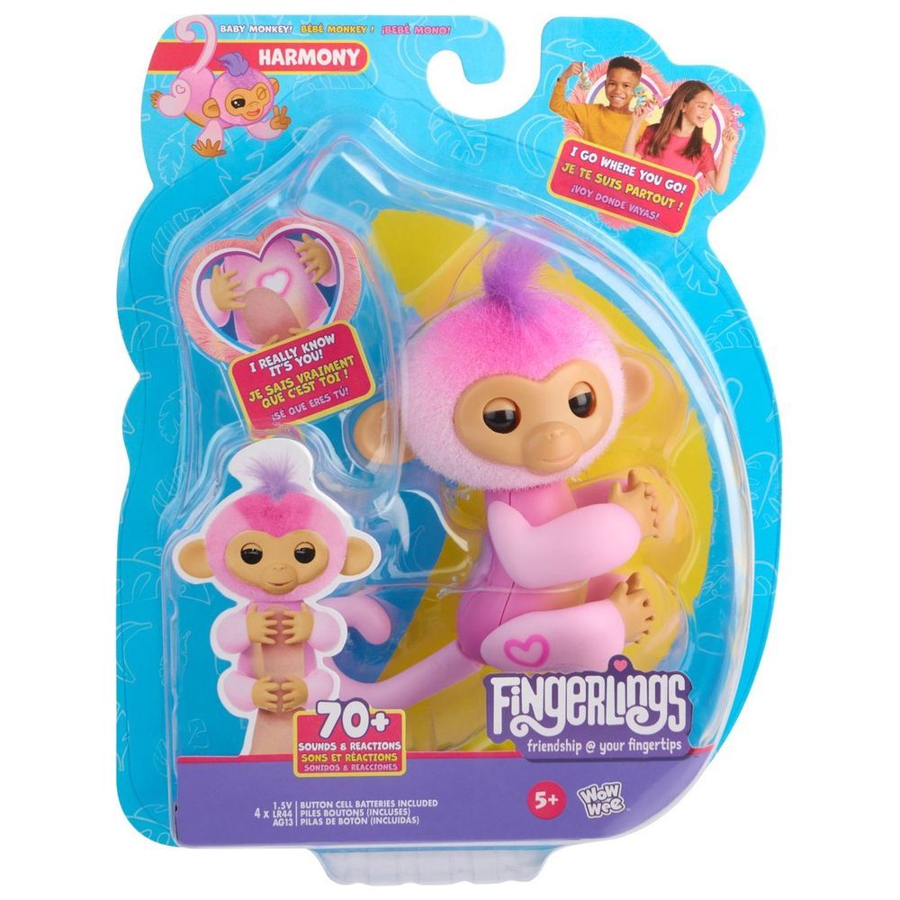 Wow Wee - Fingerlings Monkey Toy - Pink Harmony