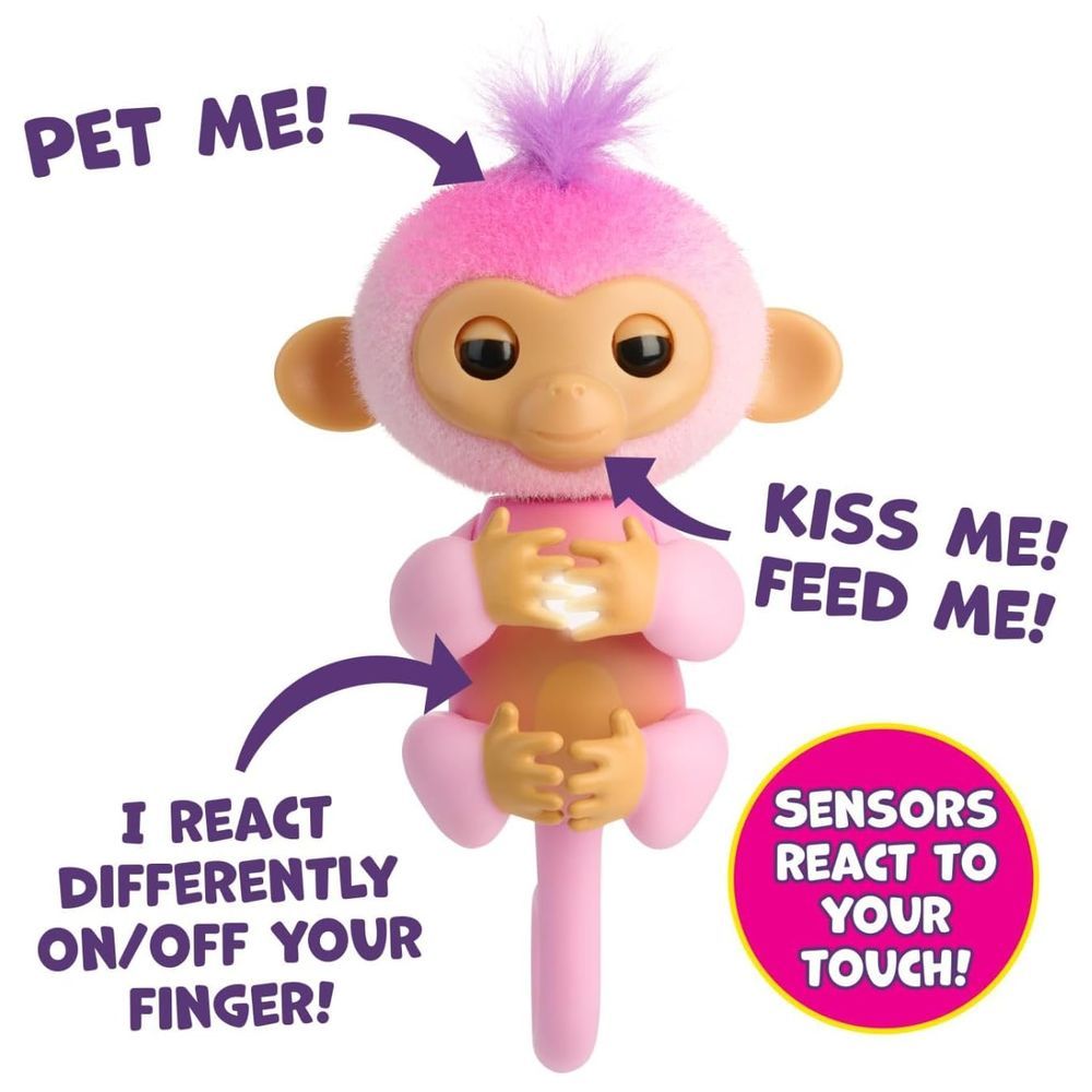 Wow Wee - Fingerlings Monkey Toy - Pink Harmony