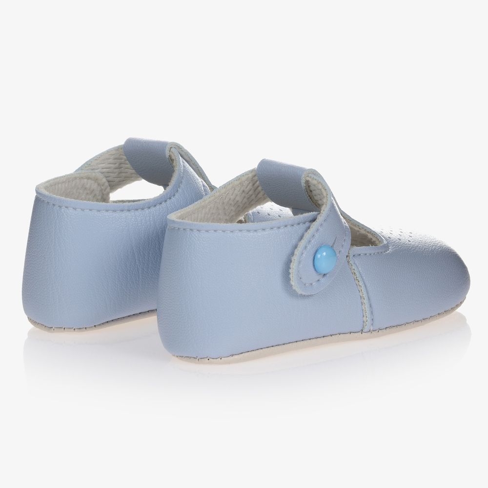 Early days - Sky Blue T-Bar Pre-Walker Shoes