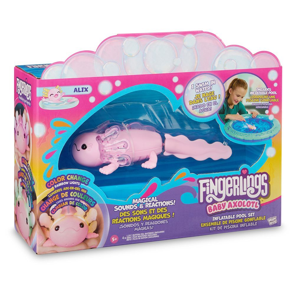 Wow Wee - Fingerlings Axolotl - Alix & Aquarium - 2 Pcs