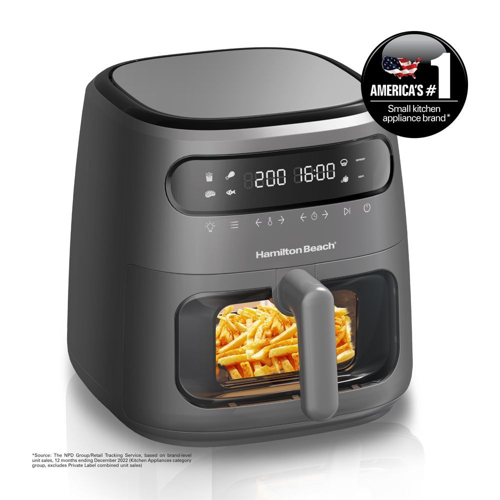 Hamilton Beach - Digital Air Fryer View 8L 1750W AFOGV8-ME - Matte Grey