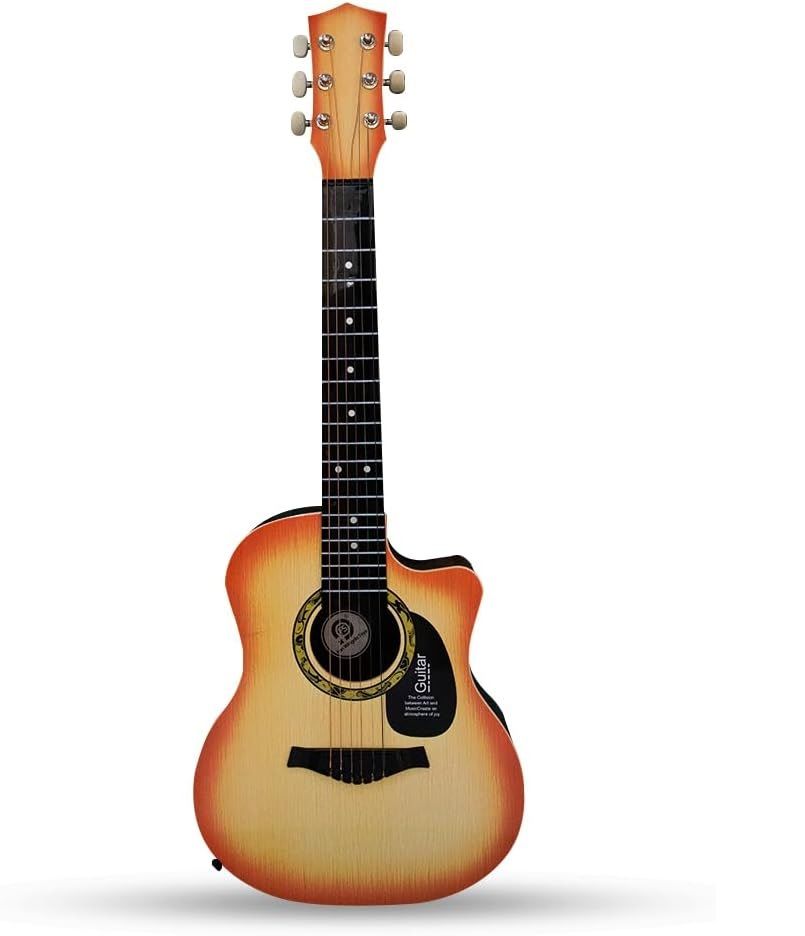 UKR - 6 String Angle Wood Guitar - Brown - 32-Inch