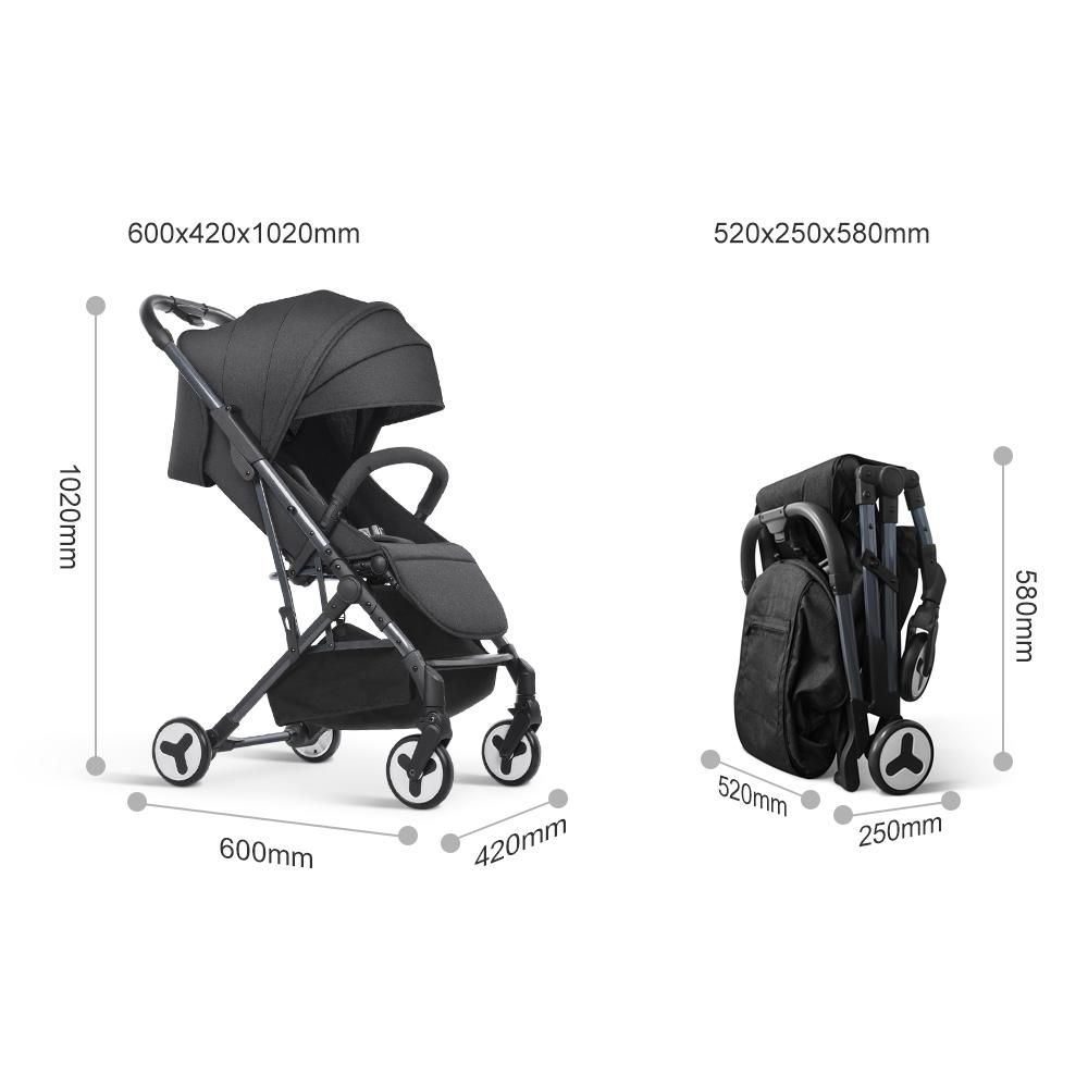 Gokke - Compact Light Weight Baby Stroller - B09BL - Black