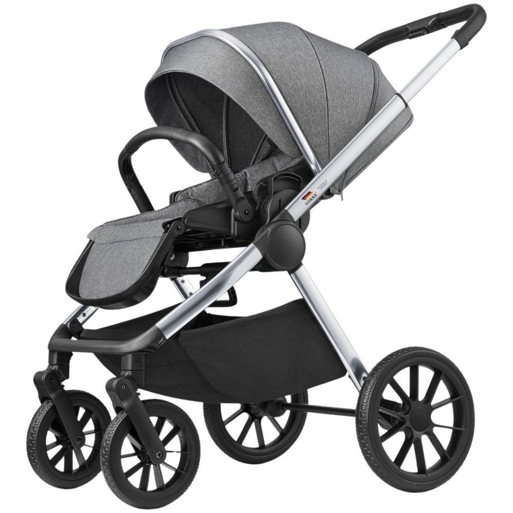 Gokke - Reversible Baby Stroller - BJ02GS - Grey & Silver