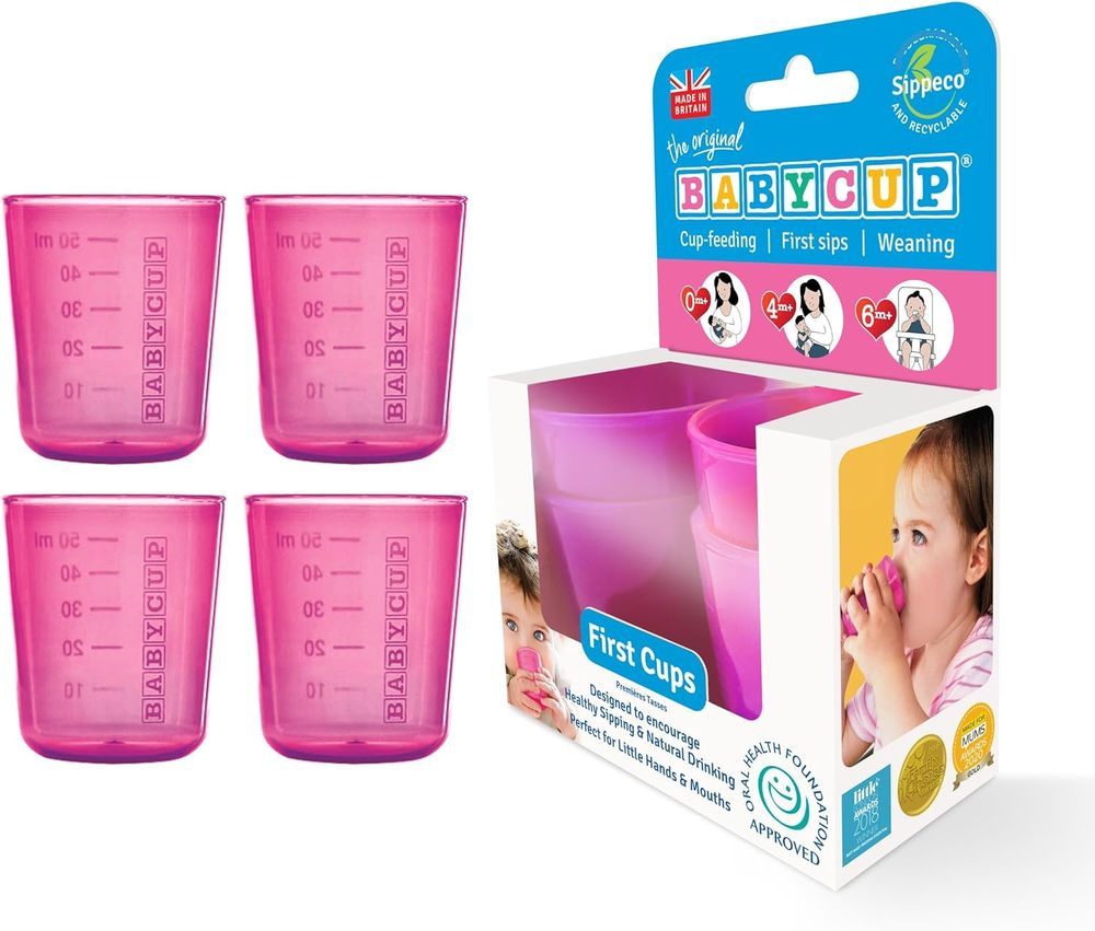 Babycup - Sippeco First Cup Set - Pink - 50 ml - 4 Pcs