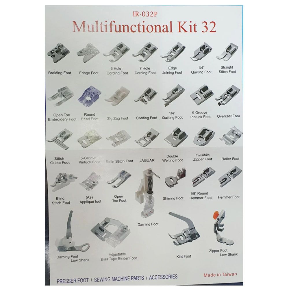 Janome - Presser Multi-Functional Foot Kit - 32pcs