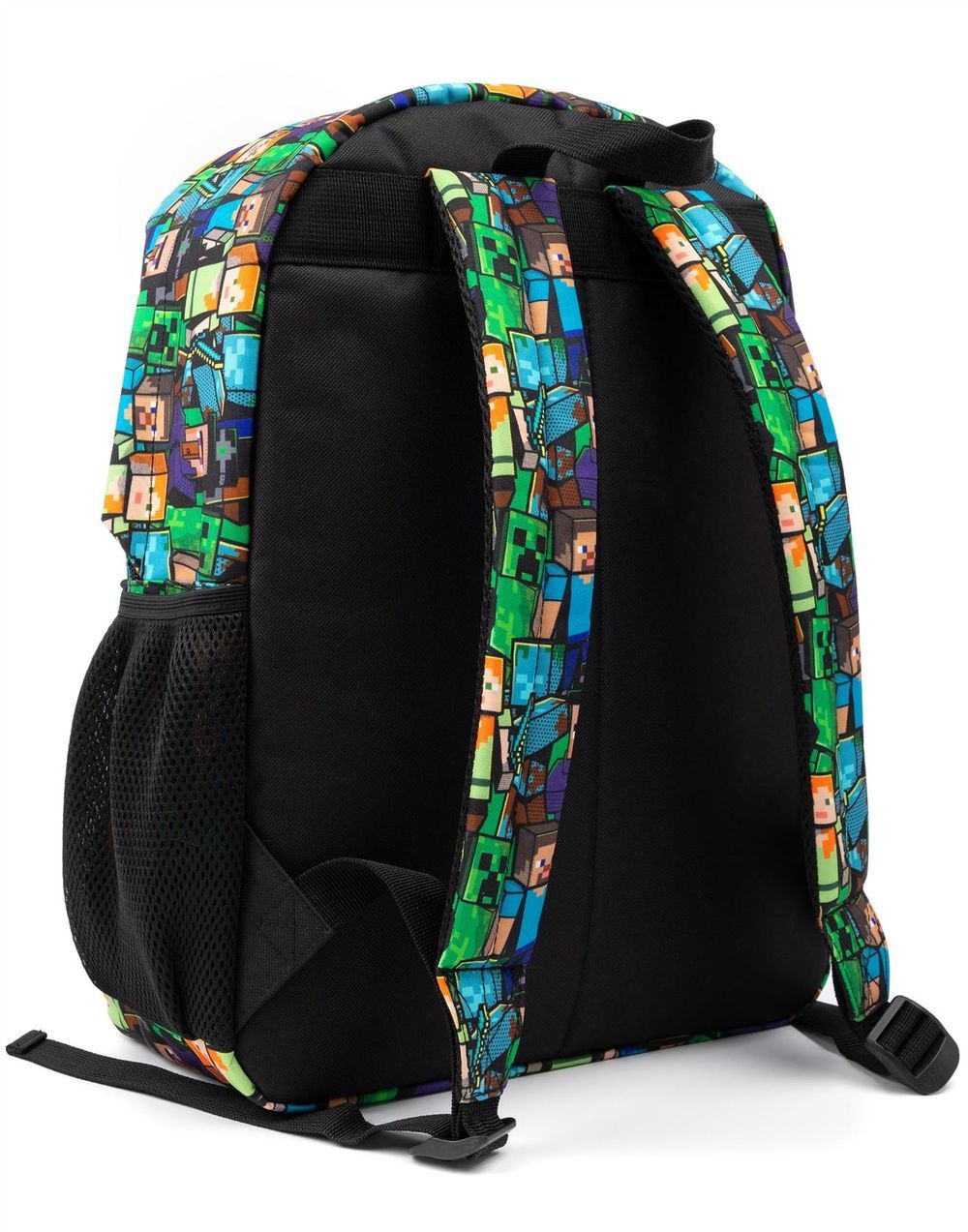 Bamboo Bark - Boys Minecraft Backpack - Black Creeper & Zombie All-Over Print