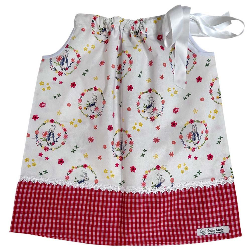 Petite Lamb - Happy Bunny Adjustable Dress - White/Red