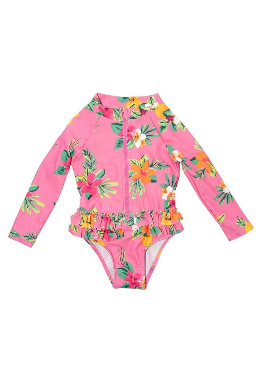 D' Daniela - Tropical Bloom Pink Swimwear - Pink