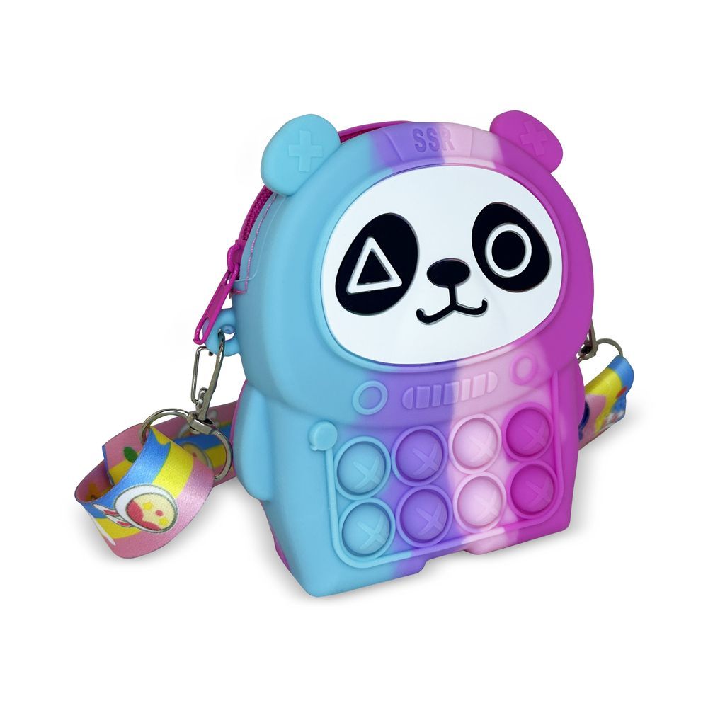 Ogi Mogi - Colorful Panda Shoulder Bag - Blue/Violet