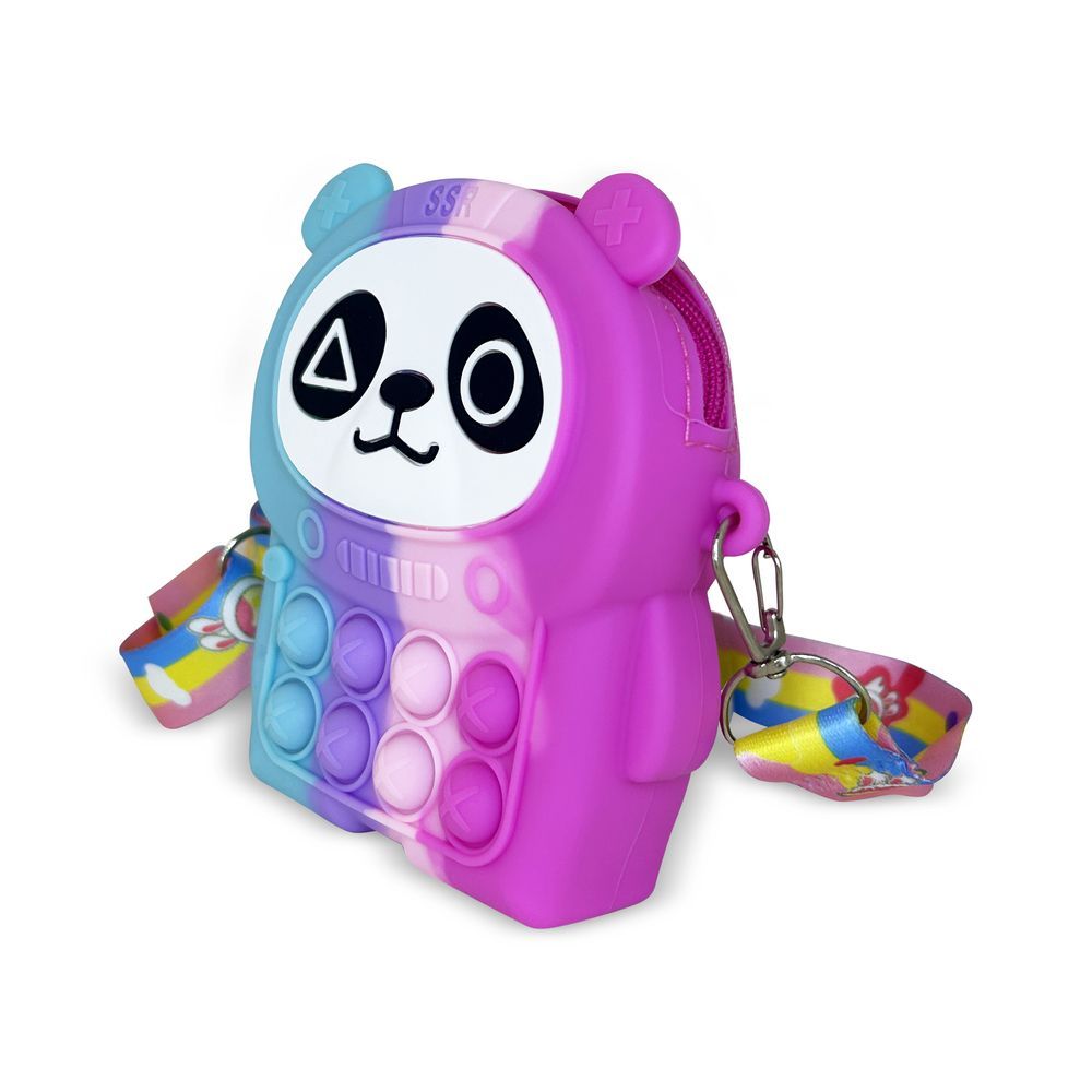 Ogi Mogi - Colorful Panda Shoulder Bag - Blue/Violet