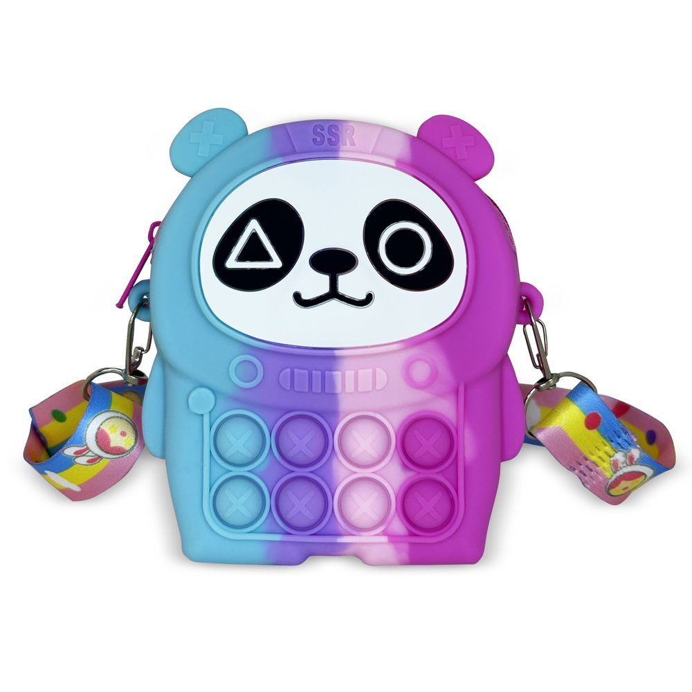 Ogi Mogi - Colorful Panda Shoulder Bag - Blue/Violet