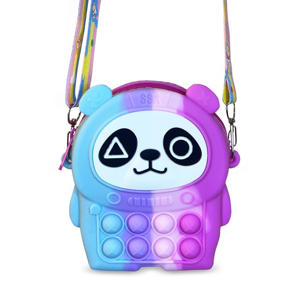 Ogi Mogi - Colorful Panda Shoulder Bag - Blue/Violet