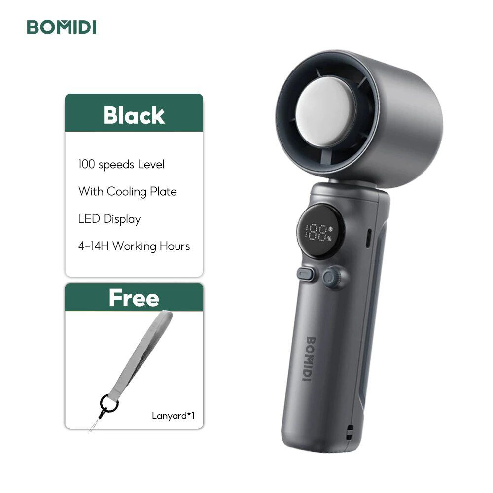 Bomidi - Refrigeration Handheld Fan MF01 - Black