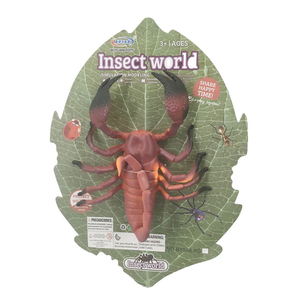 Galaxy Toys - Insect World Simulation Series Toy Scorpion - Brown