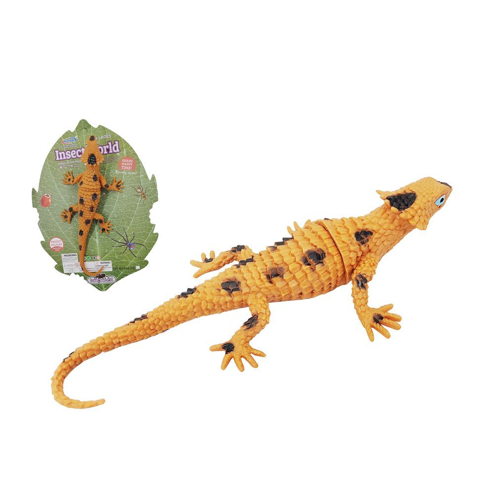 Galaxy Toys - Insect World Frilled Toy Lizard - Orange