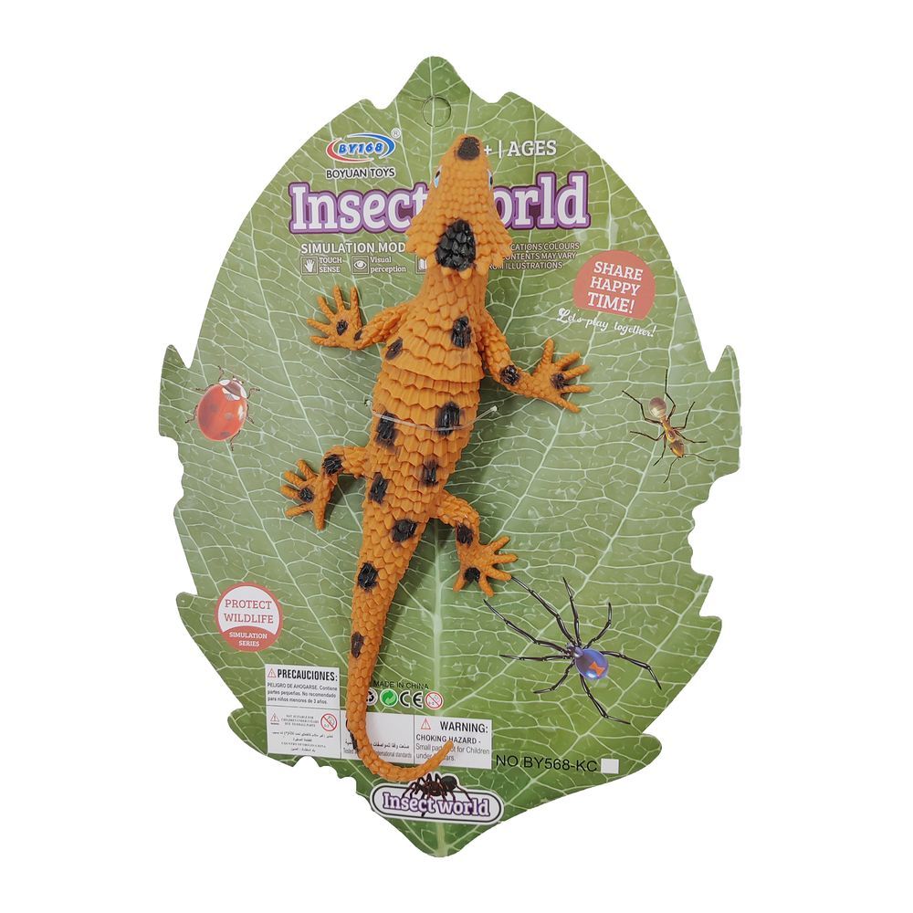 Galaxy Toys - Insect World Frilled Toy Lizard - Orange