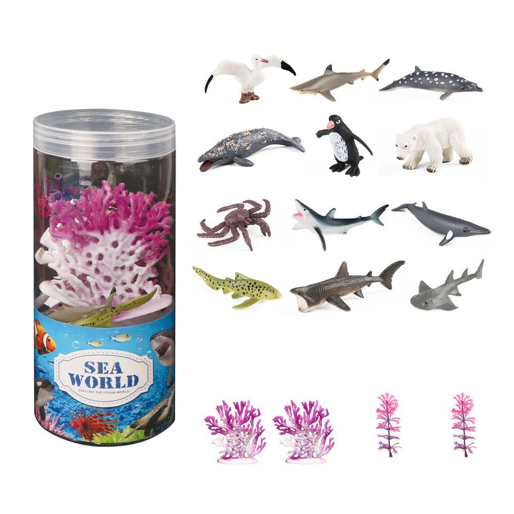 Galaxy Toys - Sea World Ocean Animal Set - 16 Pcs