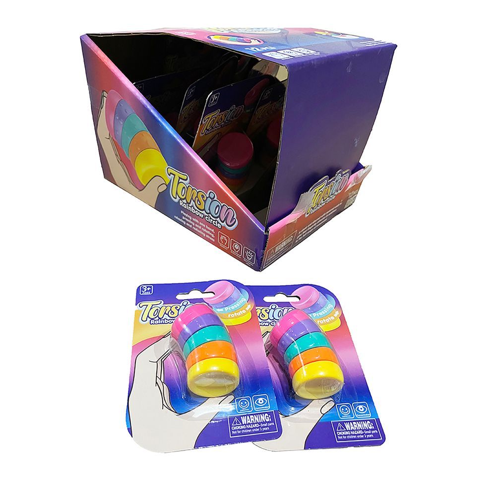 Galaxy Toys - Torsion Rainbow Fidget Toy - Color May Vary - 1 Pc