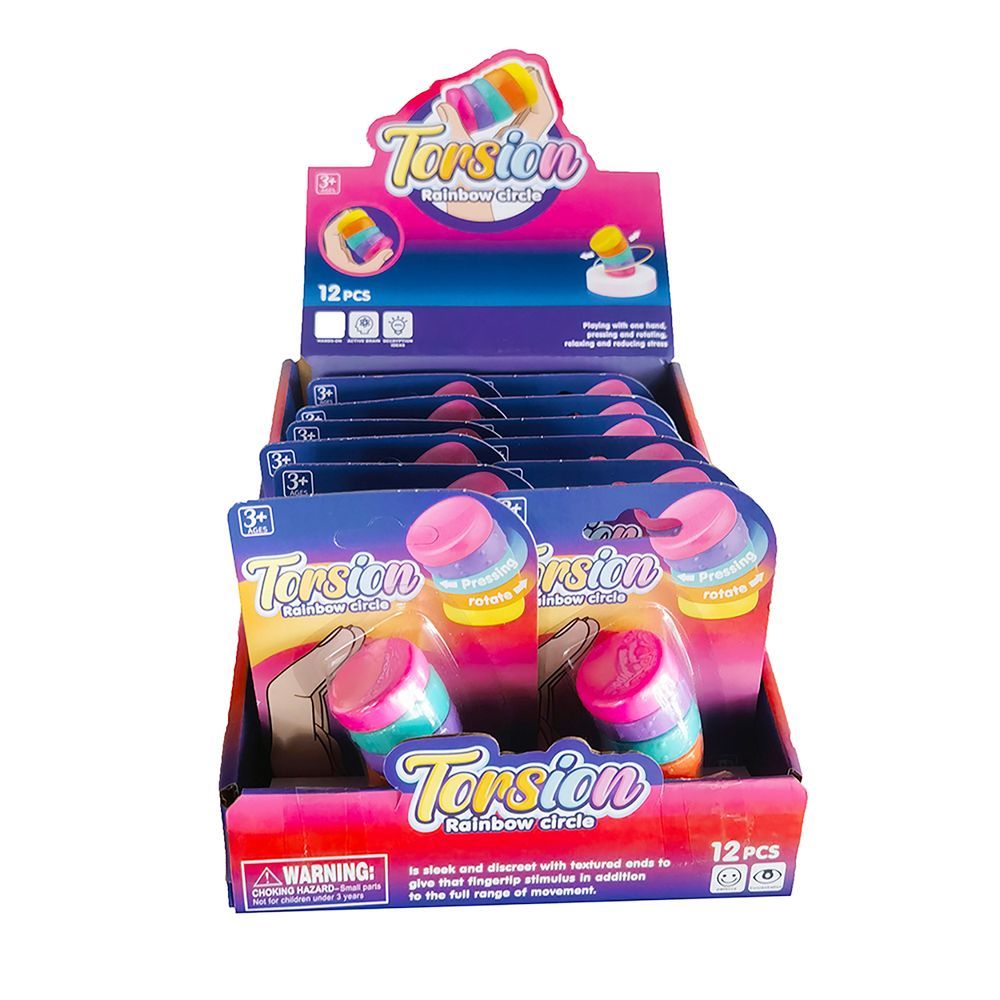 Galaxy Toys - Torsion Rainbow Fidget Toy - Color May Vary - 1 Pc