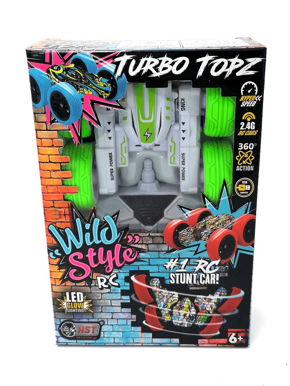 HST - Wild Style Turbo Topz RC Stunt Car - Green