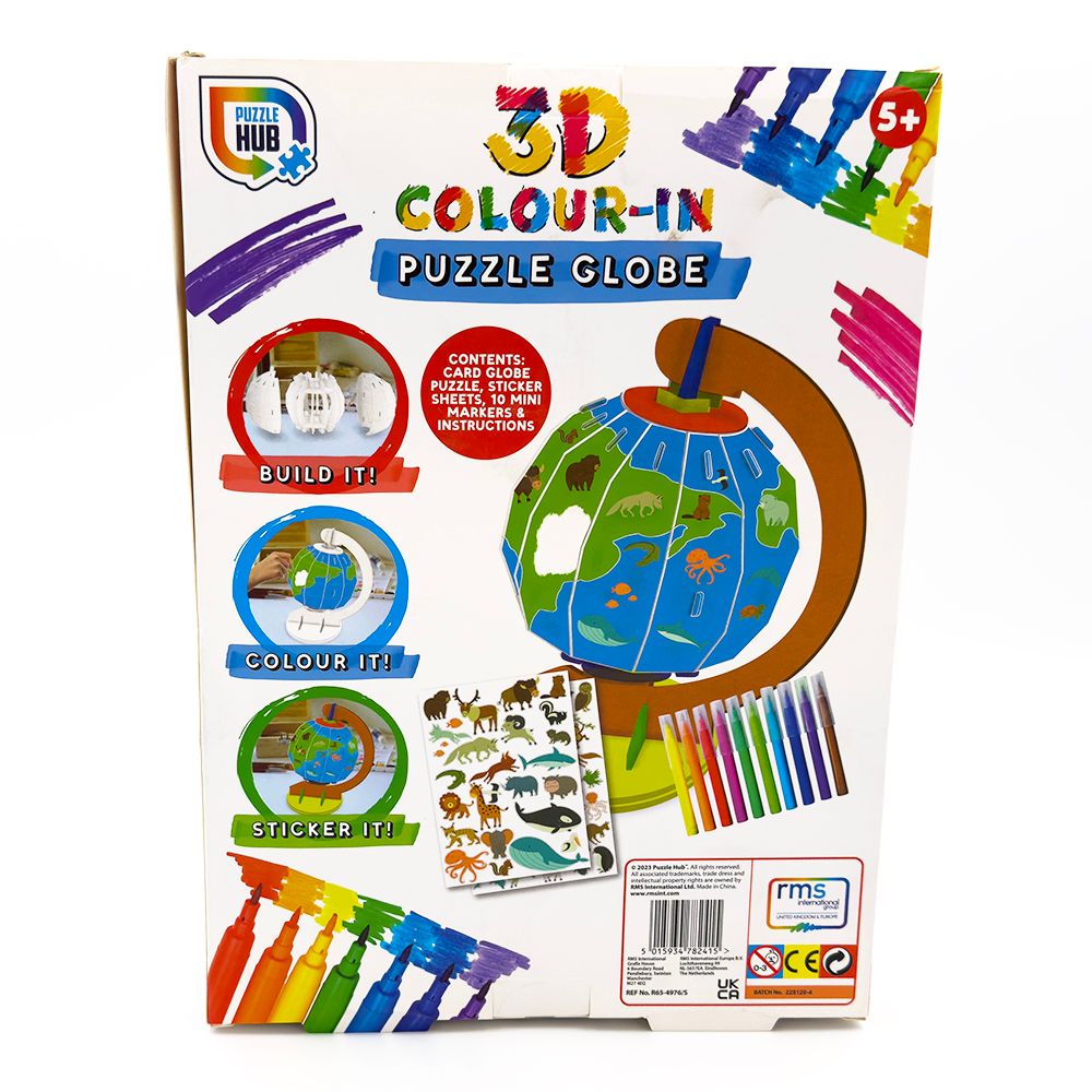 RMS - 3D Colour-In Puzzle Globe