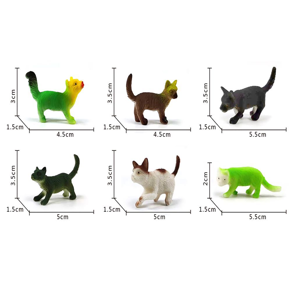 Galaxy Toys - The World of Cats Figure With Palm Tree Set - 14 Pcs