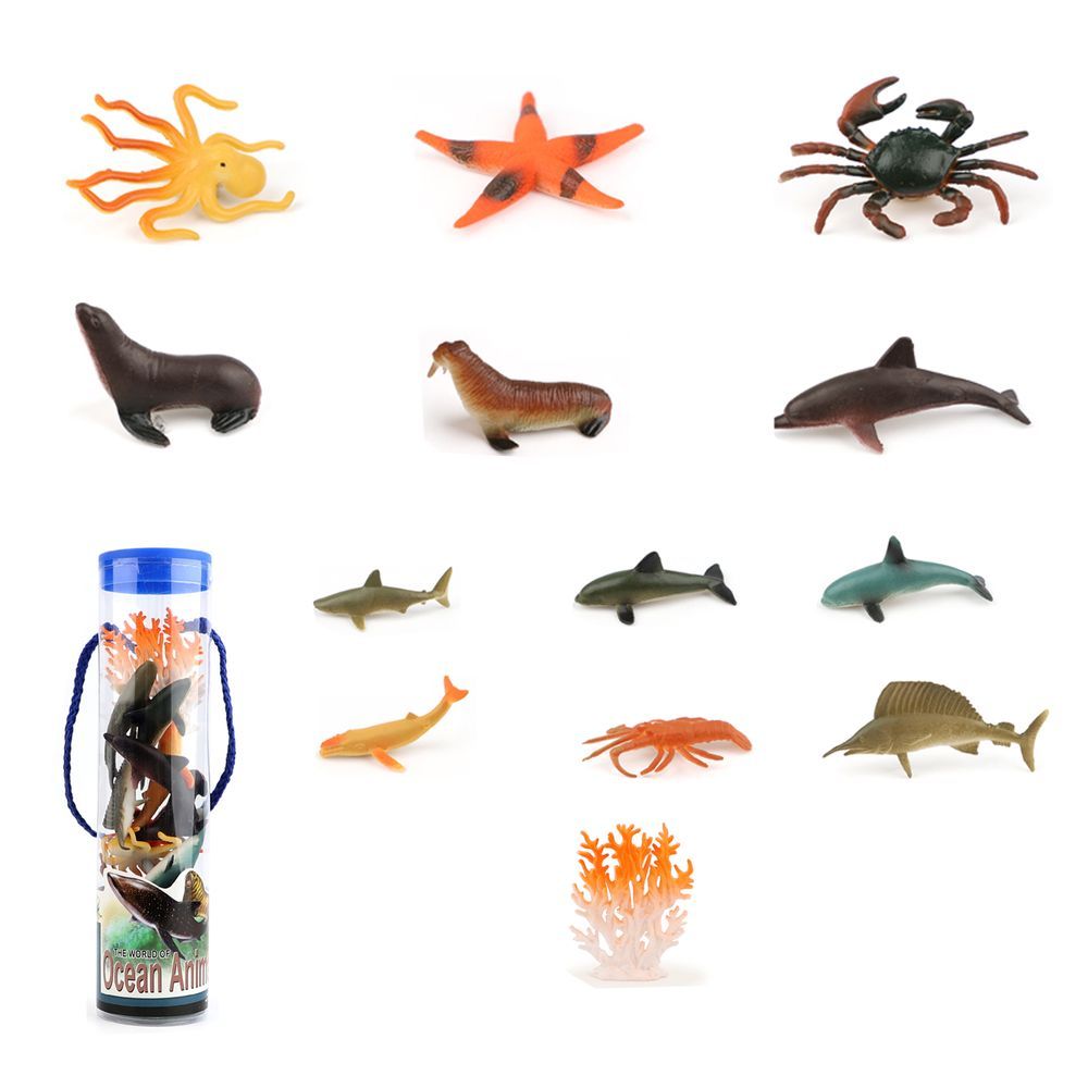 Galaxy Toys - Ocean Exploration Animal Figurine Set - 13 Pcs