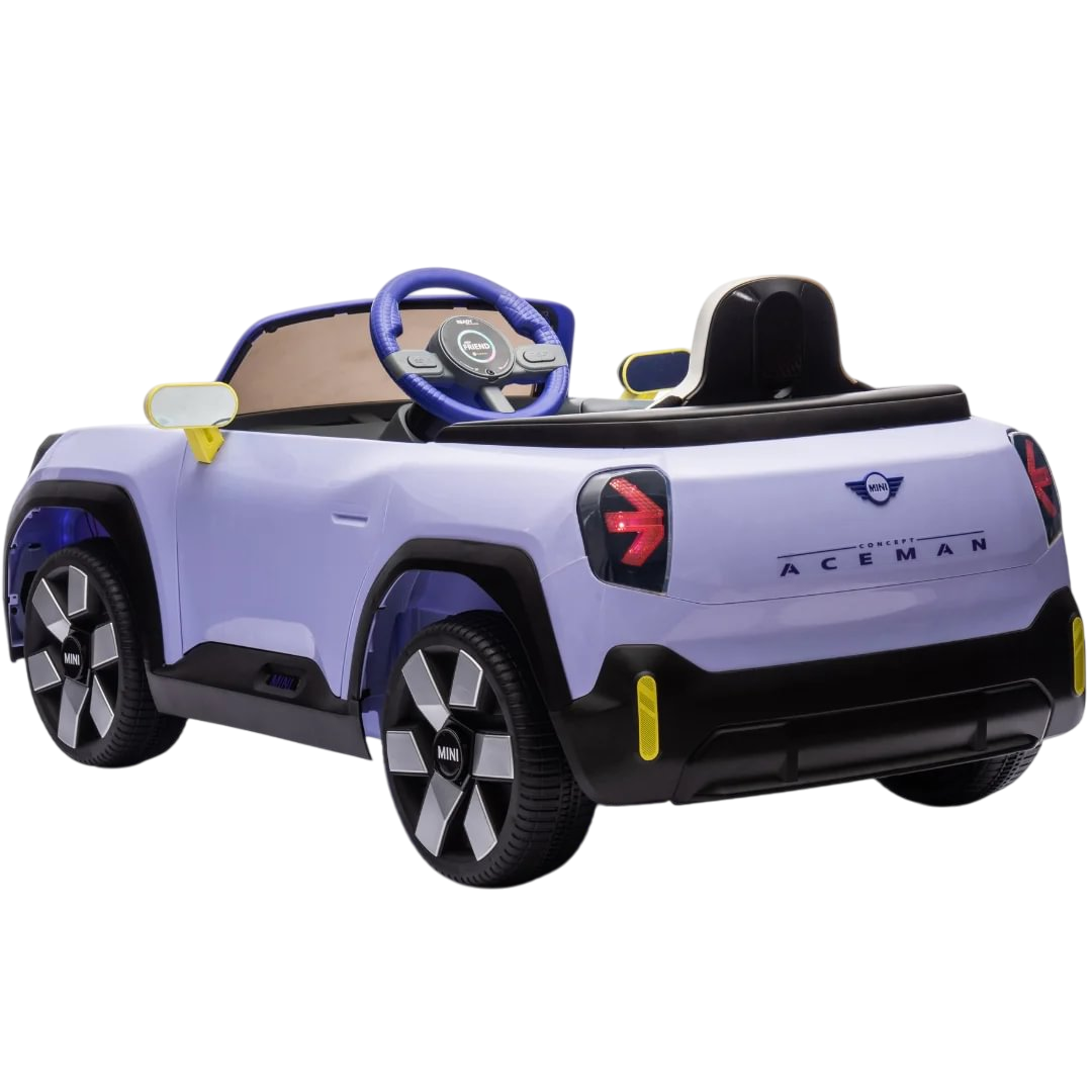 Amsham - Mini Aceman Kids Electric Ride On Car 12V - Blue