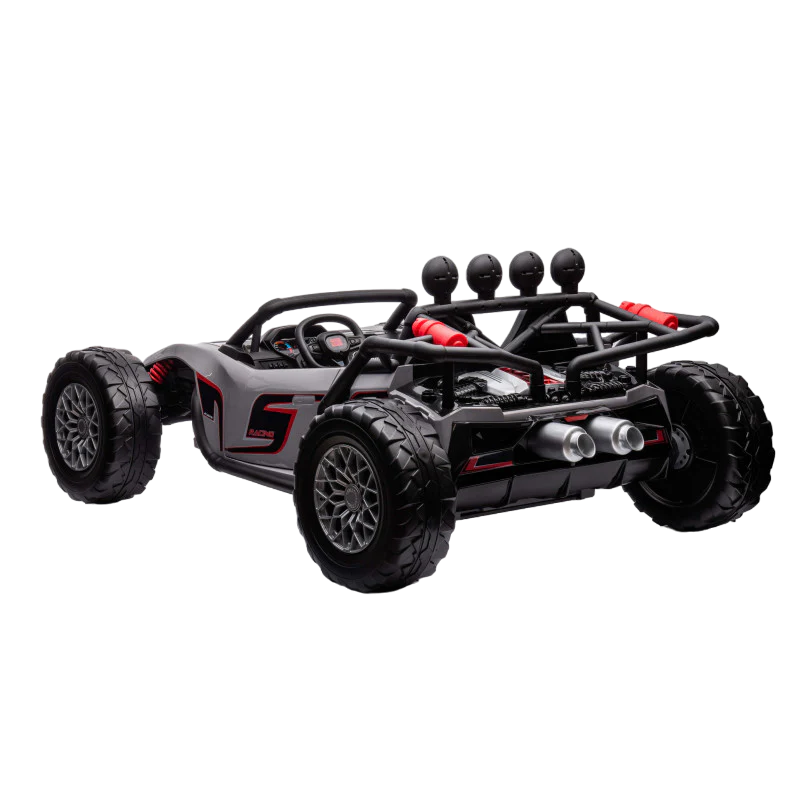 Amsham - Monster 2 Seater Super Slash Racing Kids Car 24v - Grey