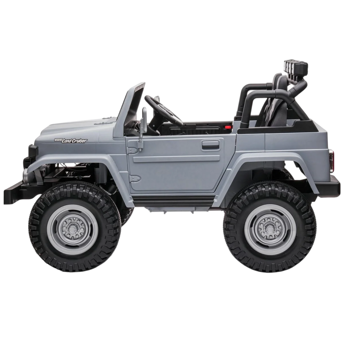 Toyota - Kids Remote Control Ride On Jeep - Light Grey - 24 V