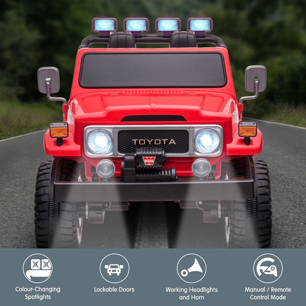 Toyota - Kids Remote Control Ride On Jeep - Red - 24 V