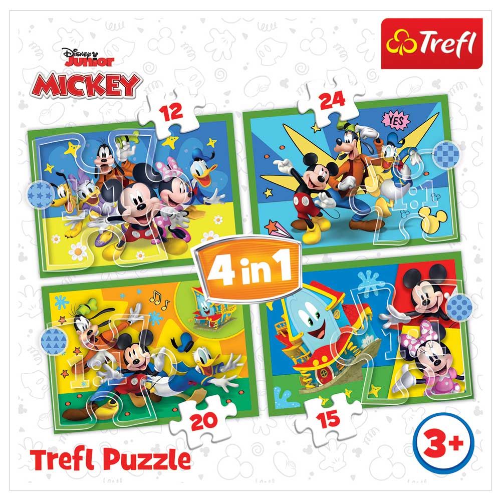 Mickey Mouse - 4-In-1 Disney Among The Friends Funhouse Puzzle - 71pcs