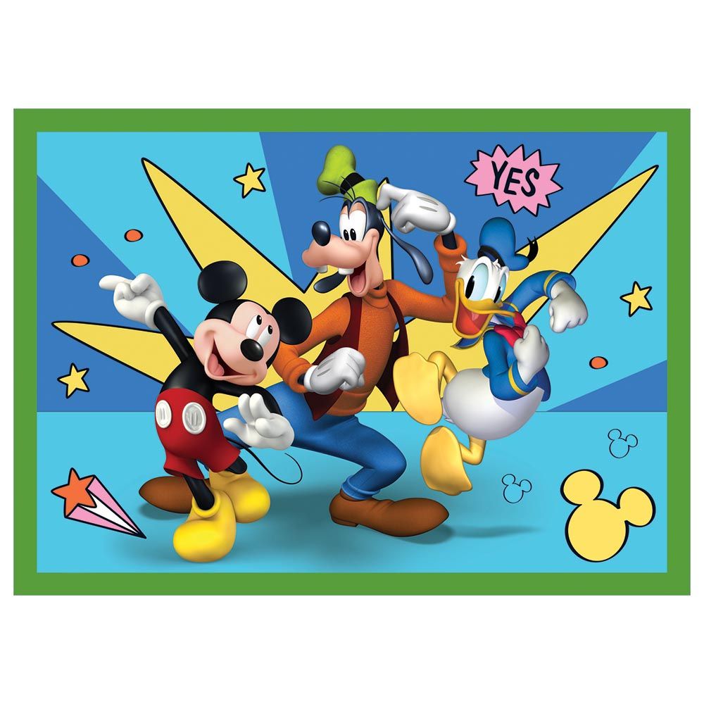 Mickey Mouse - 4-In-1 Disney Among The Friends Funhouse Puzzle - 71pcs